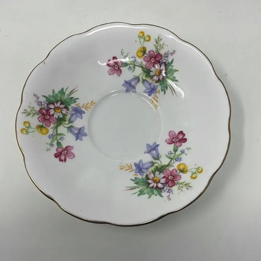 Mid-Century Fine Bone China England Teacup & Saucer